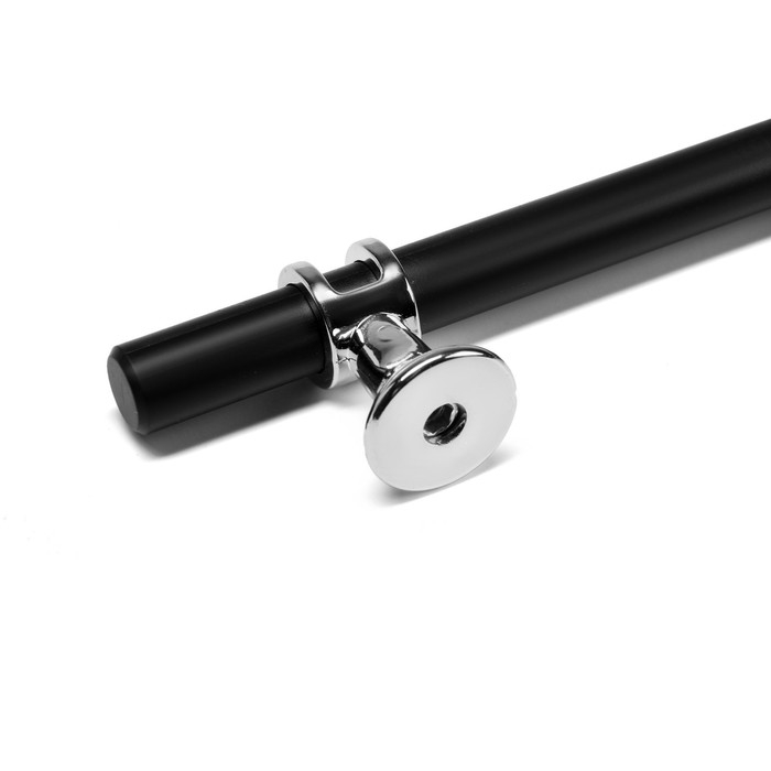 Ручка скоба CAPPIO CAMDEN, м/о 96 мм, d=12 mm, пластик, цвет хром/черный Ручка скоба CAPPIO CAMDEN, м/о 96 мм, d=12 mm, пластик, цвет хром/черный