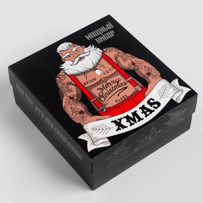 Новогодний подарочный набор термос и носки KAFTAN Xmas, р. 41-44 (27-29 см)