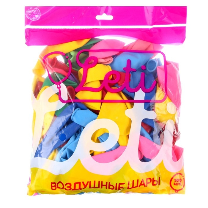 Шар латексный 12 Шар латексный 12", пастель, набор 100 шт., цвета МИКС