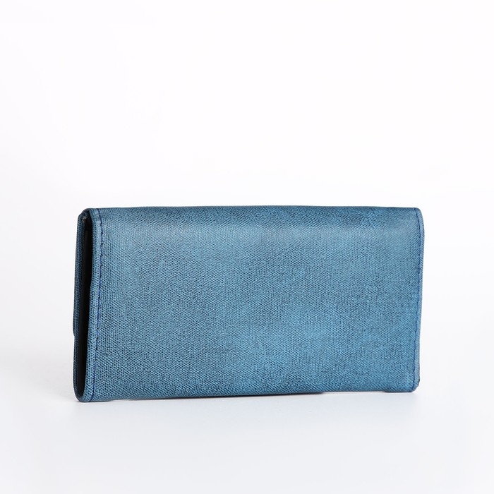Кошелёк женский на кнопке, цвет синий