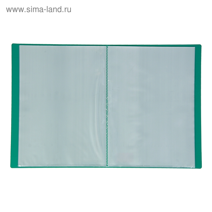 Папка с 30 вкладышами А4, 500 мкм, Calligrata, текстура Папка с 30 вкладышами А4, 500 мкм, Calligrata, текстура "песок", зелёная