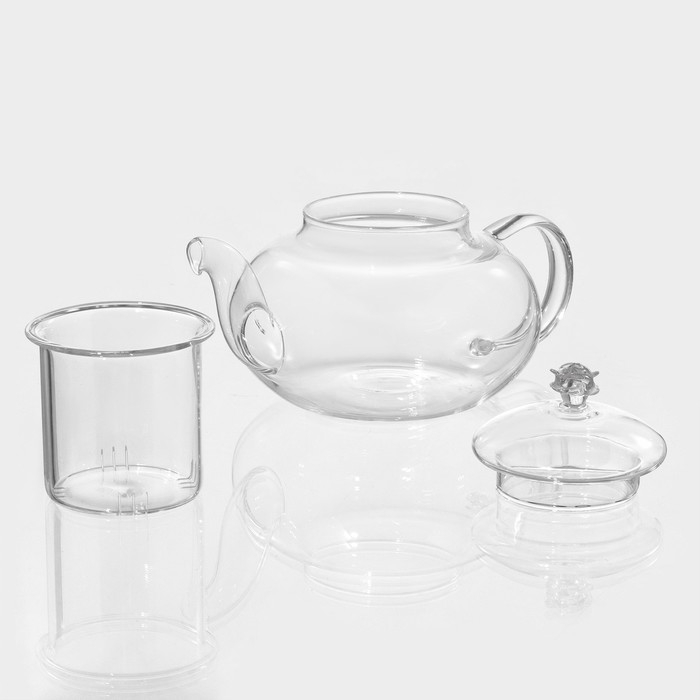 Чайник заварочный со стеклянным ситом «Валенсия с розой», 600 мл Чайник заварочный со стеклянным ситом «Валенсия с розой», 600 мл