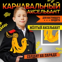 Карнавальный аксельбант «Солдат на параде», золотой