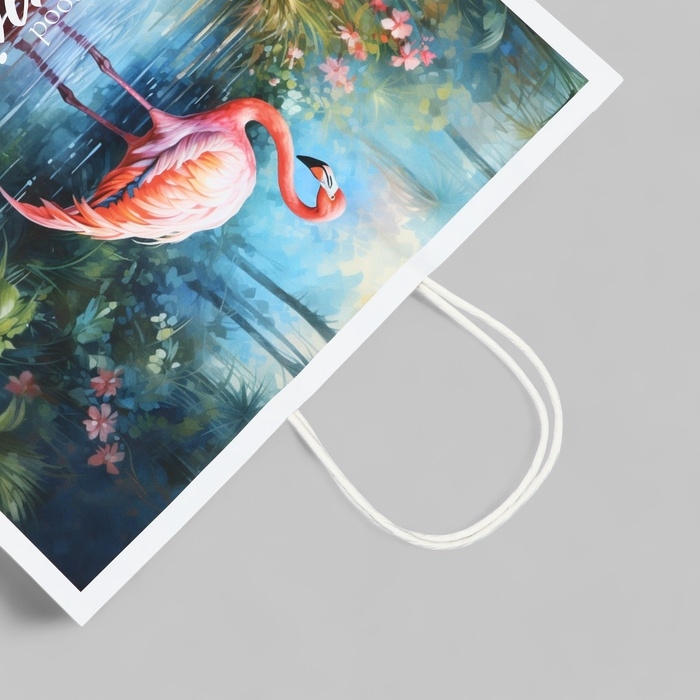 Пакет подарочный   Пакет подарочный  "Тропическое настроение" 31,5 х 25 х 11,5 см, 120 г/м²