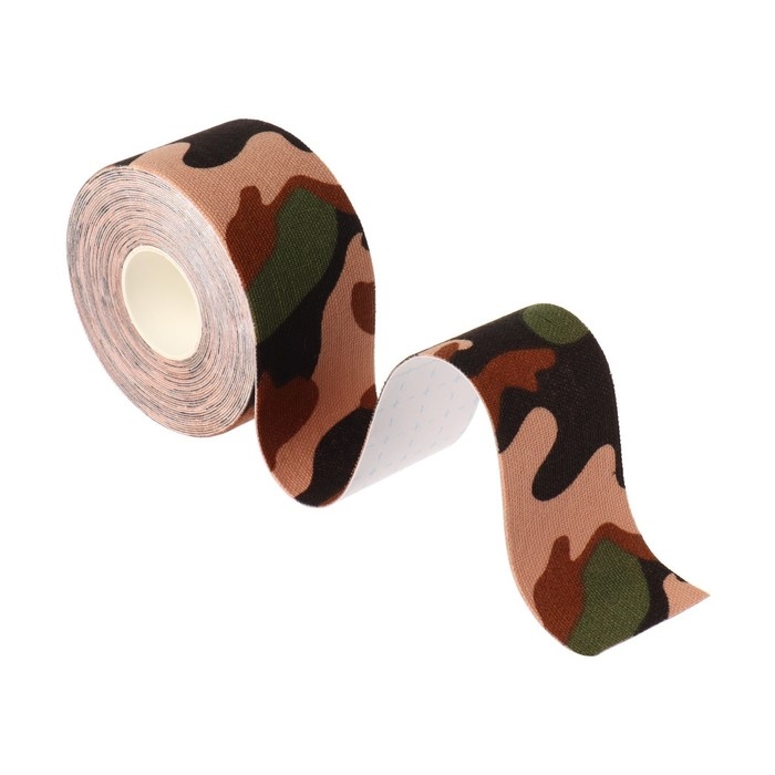 Кинезио - тейп, 3,8 см × 5 м, цвет камуфляж Кинезио - тейп, 3,8 см × 5 м, цвет камуфляж