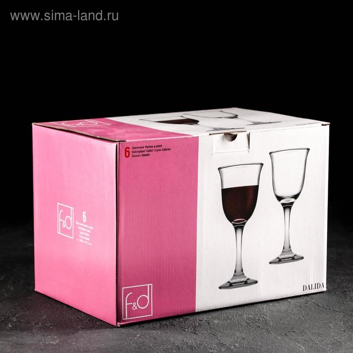Набор стеклянных бокалов для вина «Далида», 300 мл, 6 шт Набор стеклянных бокалов для вина «Далида», 300 мл, 6 шт