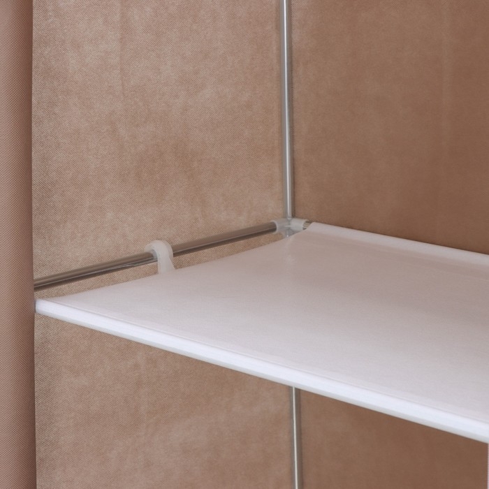 Шкаф тканевый каркасный, складной LaDо́m, 70×45×150 см, цвет бежевый Шкаф тканевый каркасный, складной LaDо́m, 70×45×150 см, цвет бежевый