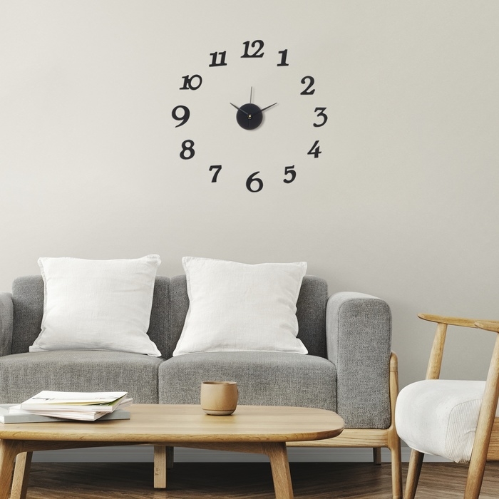 Часы настенные интерьерные, 3d  Часы настенные интерьерные, 3d "Ясмина", бесшумные, наклейка, большие, d-45 см