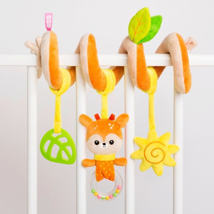 Растяжка - спираль «Олененок Бемби», прорезыватель, пищалка, погремушка, р-р 12-56 Растяжка - спираль «Олененок Бемби», прорезыватель, пищалка, погремушка, р-р 12-56