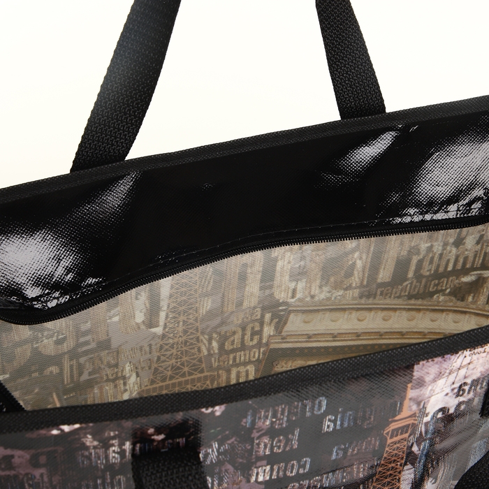 Сумка хозяйственная на молнии, цвет коричневый Сумка хозяйственная на молнии, цвет коричневый