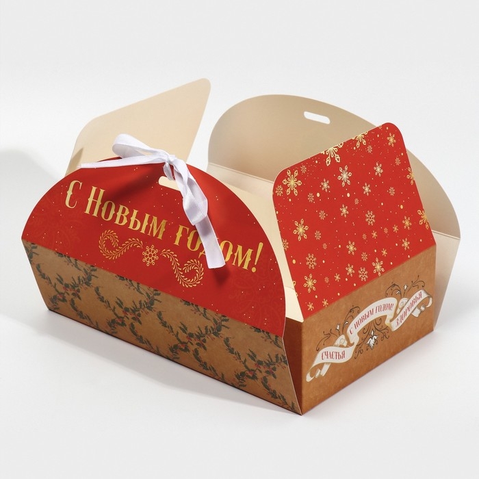Коробка новогодняя складная «Новогодняя почта», 28 х 18 х 8 см, Новый год Коробка новогодняя складная «Новогодняя почта», 28 х 18 х 8 см, Новый год