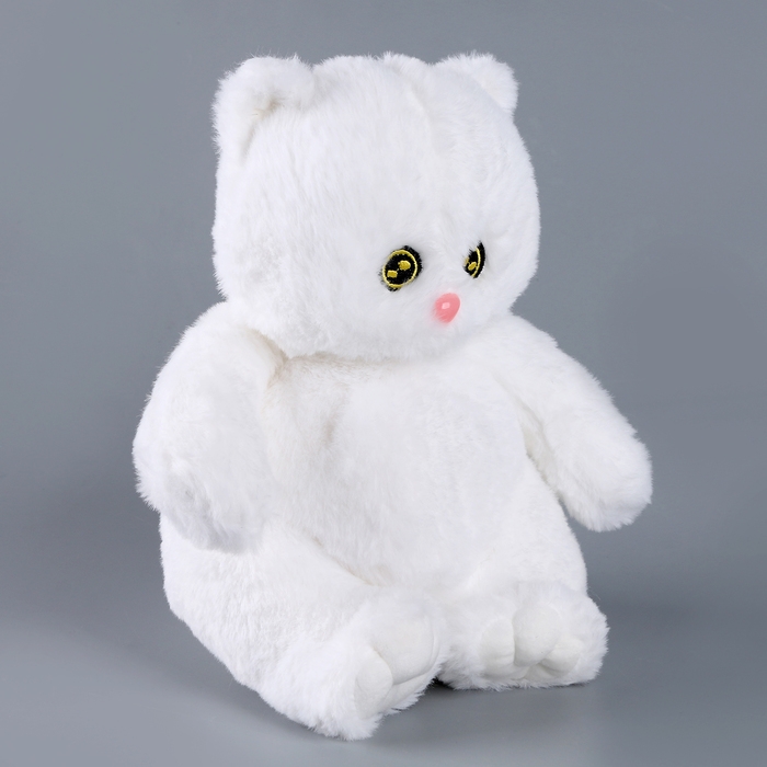 Мягкая игрушка «Котик», 25 см, цвет белый Мягкая игрушка «Котик», 25 см, цвет белый