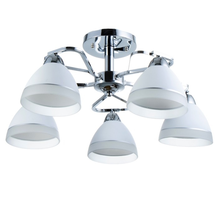 Люстра Люстра "Флёр" 5хЕ27 40Вт хром 57х57х25 см BayerLux