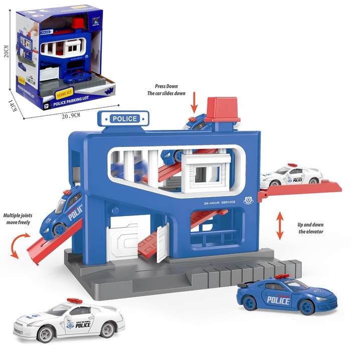 Парковка «Полицейский участок», с машинкой в комплекте, МИКС Парковка «Полицейский участок», с машинкой в комплекте, МИКС
