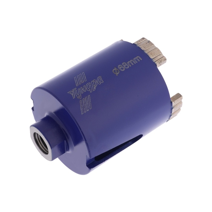 Коронка алмазная по бетону ТУНДРА, SDS-plus, М16 х 68 мм, высота 73 мм Коронка алмазная по бетону ТУНДРА, SDS-plus, М16 х 68 мм, высота 73 мм