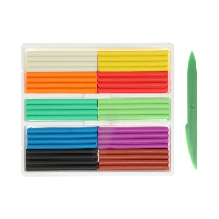 Пластилин плавающий 10 цветов  Пластилин плавающий 10 цветов "Кроха"