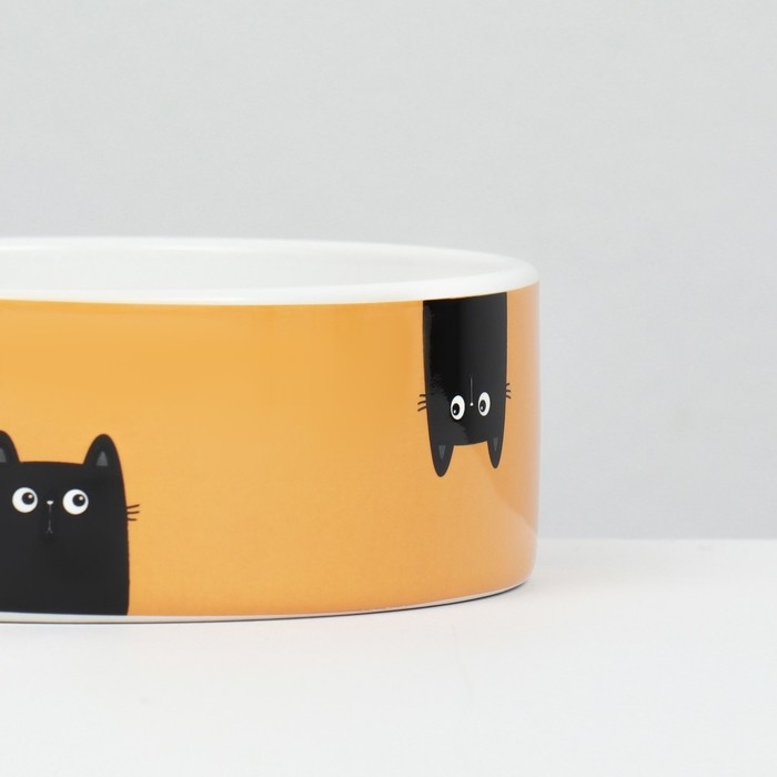 Миска керамическая  Миска керамическая "Удивление" 230 мл  12,5 x 4,5 cм, жёлтая