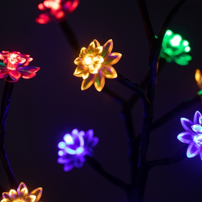 Светильник на солнечной батарее Светильник на солнечной батарее "ЭРА", "Сакура" 32 см, IP44, 16LED, 1реж, МУЛЬТИ