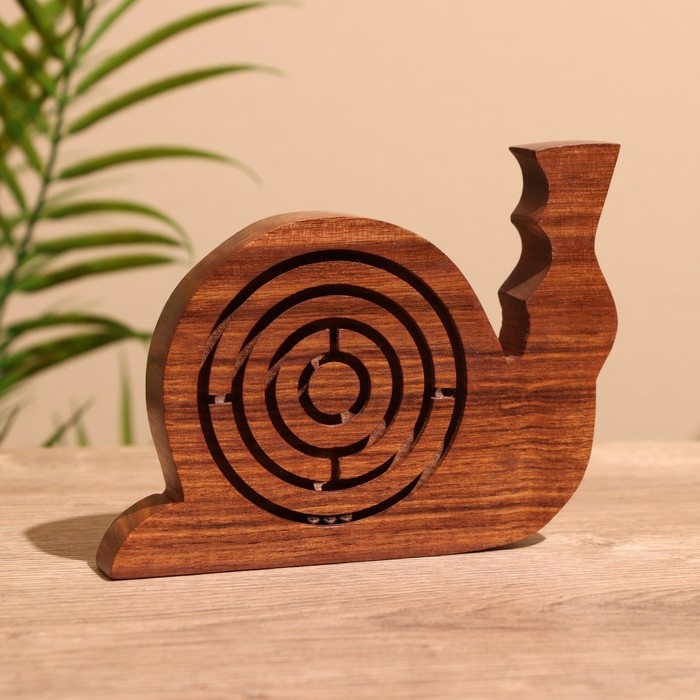 Головоломка-лабиринт  Головоломка-лабиринт "Улитка" 14х11 см, дерево шишам