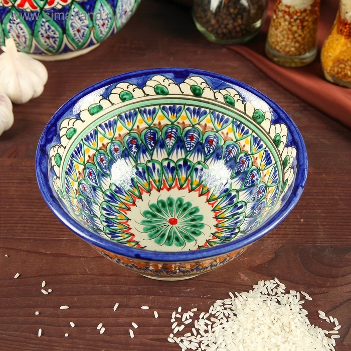 Коса Риштанская Керамика  Коса Риштанская Керамика "Узоры", 18 см, большая,  микс