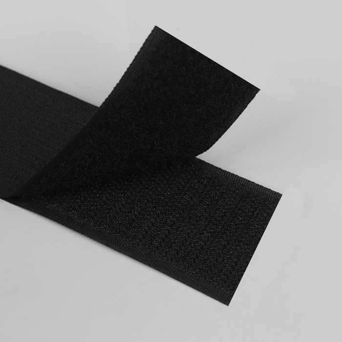 Липучка, 40 мм × 25 ± 1 м, цвет чёрный Липучка, 40 мм × 25 ± 1 м, цвет чёрный