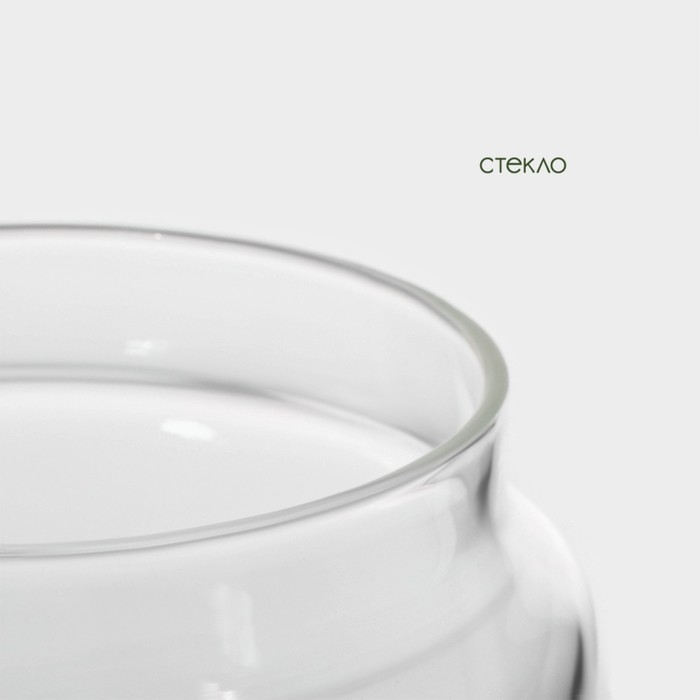 Банка стеклянная для хранения сыпучих продуктов BellaTenero «Эко», 750 мл, 12×10,5 см, с бамбуковой крышкой