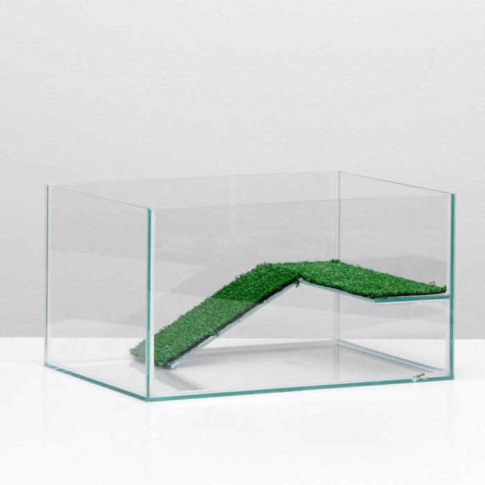 Террариум для черепах 25 литров, без крышки с полкой и лесенкой, 40 х 29 х 22 см Террариум для черепах 25 литров, без крышки с полкой и лесенкой, 40 х 29 х 22 см