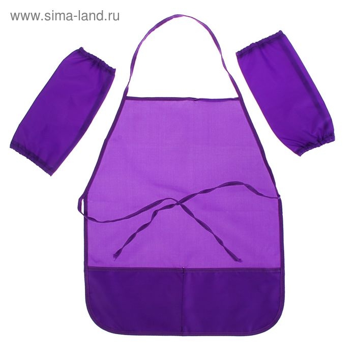 Фартук для труда + нарукавники, 490 х 390/250 х 160 мм, размер S (рост 116-146), Calligrata, Фартук для труда + нарукавники, 490 х 390/250 х 160 мм, размер S (рост 116-146), Calligrata, "Стандарт", фиолетовый