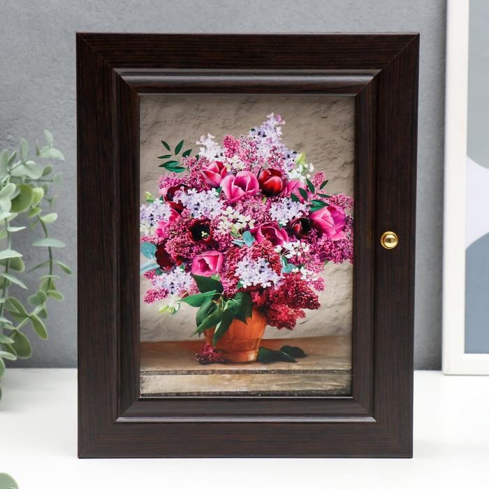 Ключница Ключница "Букет сирени" венге 19х24 см