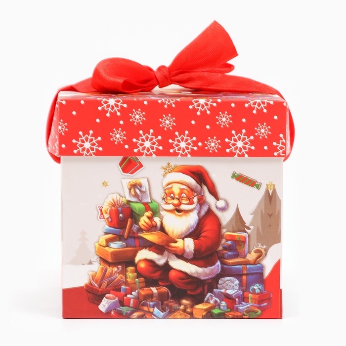 Новый год. Коробка Самосборная Новый год. Коробка Самосборная "Колокольчики" 10 х 10 х 10 см