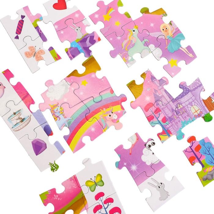 Пазлы «Найди и покажи. Сказочный город единорогов», 88 деталей Пазлы «Найди и покажи. Сказочный город единорогов», 88 деталей