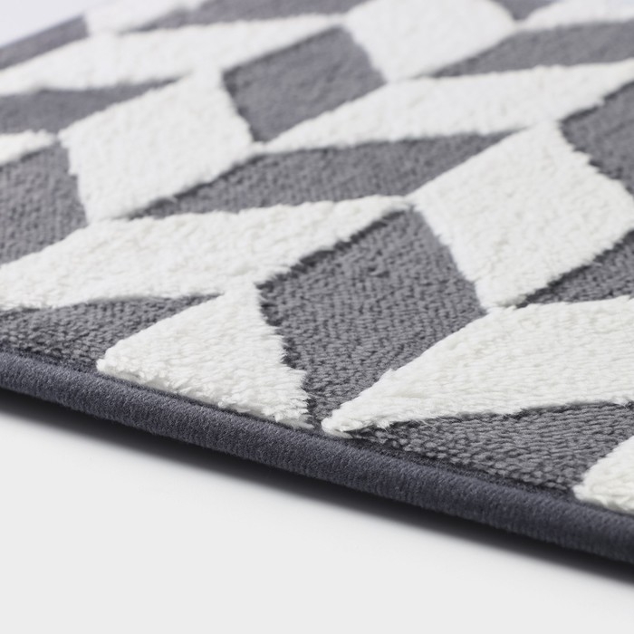 Коврик для ванной и туалета Доляна &laquo;Ралли&raquo;, 40&times;60 см, цвет серый