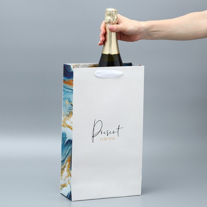 Пакет подарочный под две бутылки, упаковка, «Present for you», 35 х 20 х 9 см Пакет подарочный под две бутылки, упаковка, «Present for you», 35 х 20 х 9 см