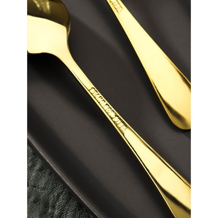 Ложки чайные Доляна &laquo;Голд&raquo;, длина 13,5 см, 6 шт