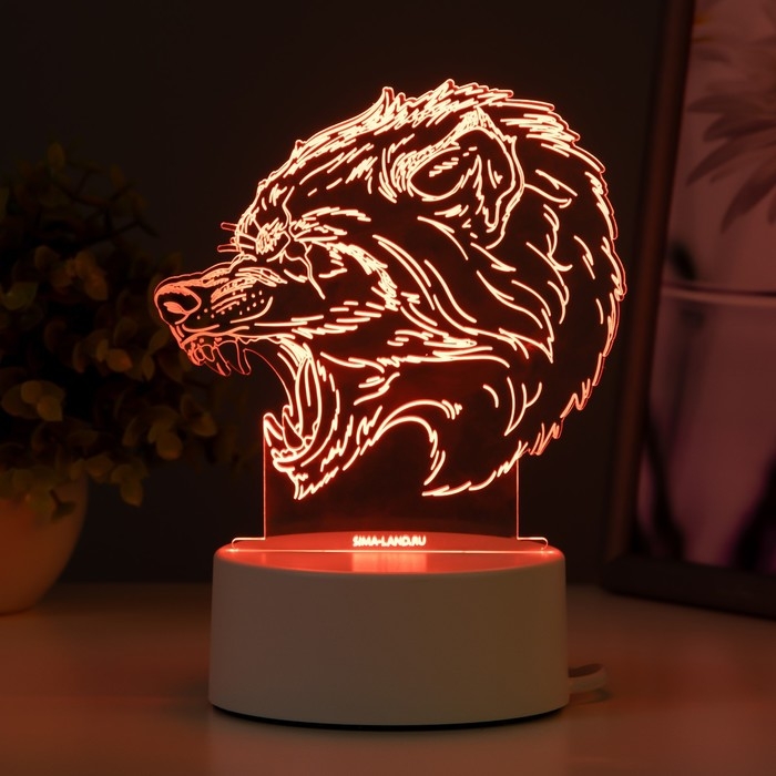 Светильник  Светильник "Оборотень" LED RGB от сети 14,3х9,5х14,3 см RISALUX