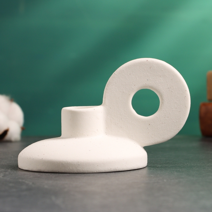 Подсвечник Подсвечник "Лео" белый песок, 8х13х10см