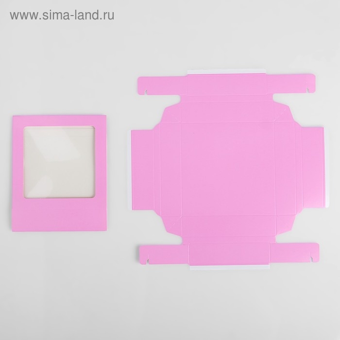 Коробка под 9 конфет с обечайкой, сиреневый, 14,5 х 14,5 х 3,5 см Коробка под 9 конфет с обечайкой, сиреневый, 14,5 х 14,5 х 3,5 см