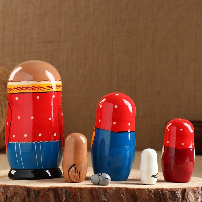 Матрёшка «Репка», сюжетная, 6 кукольная, 16 см, микс Матрёшка «Репка», сюжетная, 6 кукольная, 16 см, микс