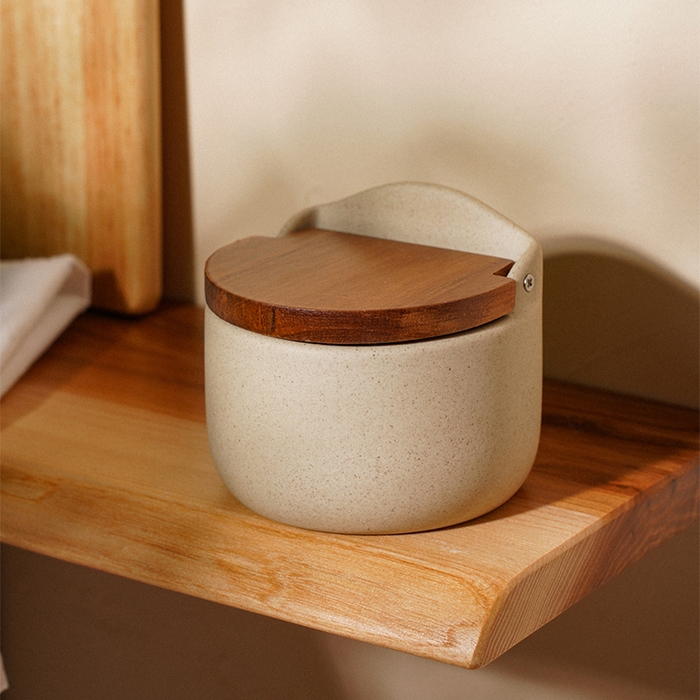 Банка для хранения сыпучих продуктов SL Home «Стун форест», 350 мл, 7,5×16 см, керамическая, цвет бежевый Банка для хранения сыпучих продуктов SL Home «Стун форест», 350 мл, 7,5×16 см, керамическая, цвет бежевый