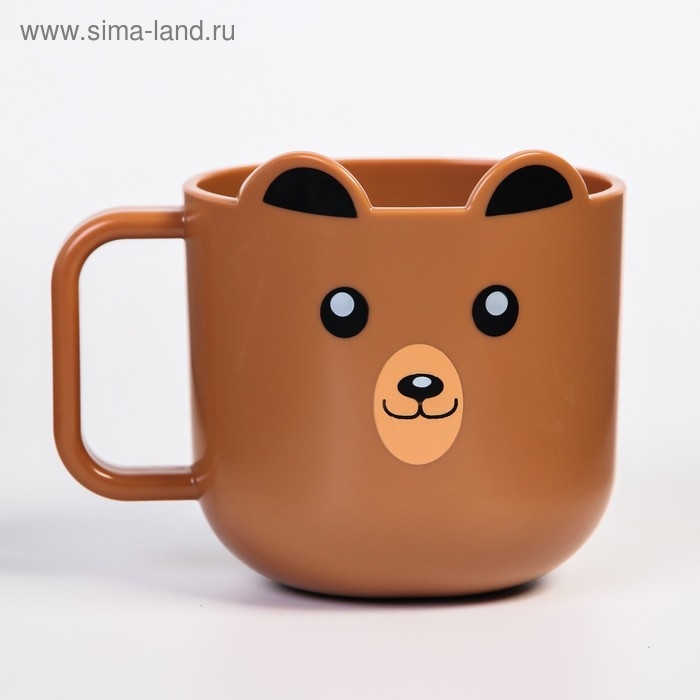 Кружка детская 260 мл., «Мишка», цвет коричневый Кружка детская 260 мл., «Мишка», цвет коричневый