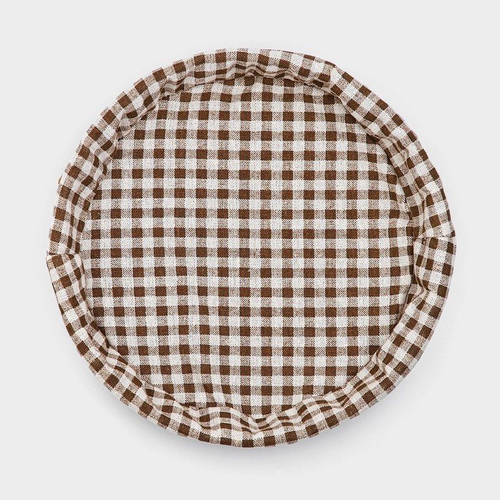 Корзинка для подачи Доляна «Домашний уют», d=25,5 см, цвет коричневый