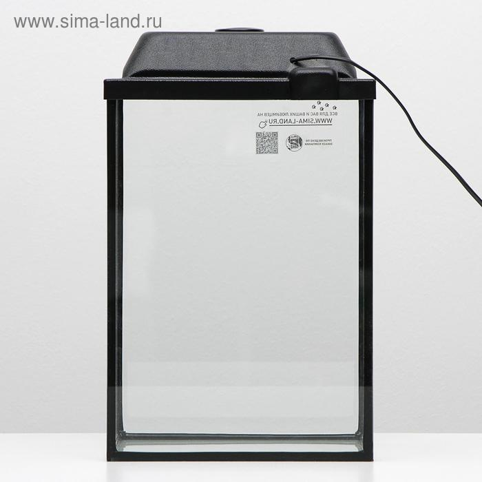 Аквариум Аквариум "Колонна" с крышкой, 24 литра, 28 х 21 х 40/45,5 см, чёрный