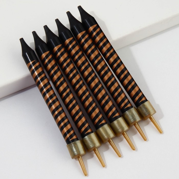 Свечи для торта «Happy birthday», 6 шт., 9 х 0,8 см Свечи для торта «Happy birthday», 6 шт., 9 х 0,8 см