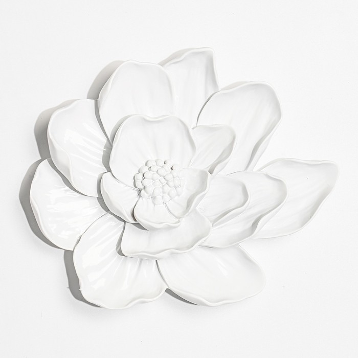 Декор настенный, Декор настенный, "Анемон", 16.5 x 19.5 см, белый