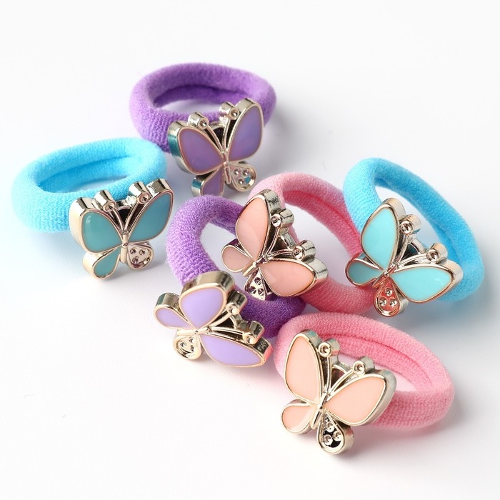 Резинки для волос «Котик» 6 шт, 3.5 х 3.5 х 1 см Резинки для волос «Котик» 6 шт, 3.5 х 3.5 х 1 см