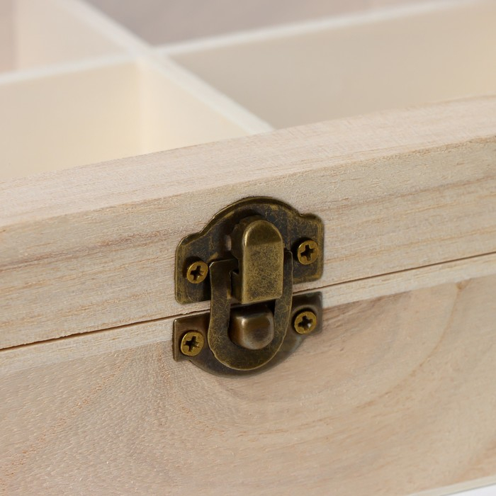 Ящик для хранения чайных пакетиков Доляна «Ахмадабад», 9 ячеек, 24×17,3×6,5 см Ящик для хранения чайных пакетиков Доляна «Ахмадабад», 9 ячеек, 24×17,3×6,5 см