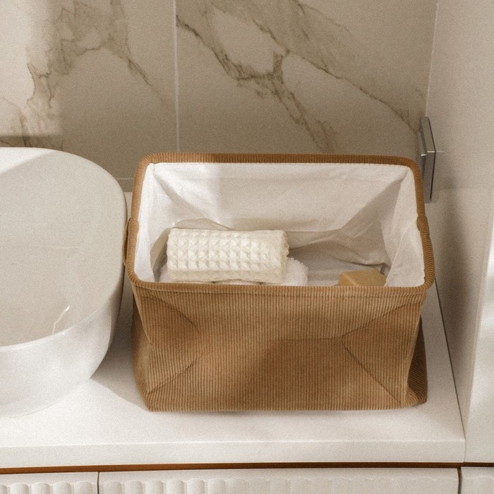 Короб для хранения вещей SL Home, 35×25×23 см, цвет серый Короб для хранения вещей SL Home, 35×25×23 см, цвет серый