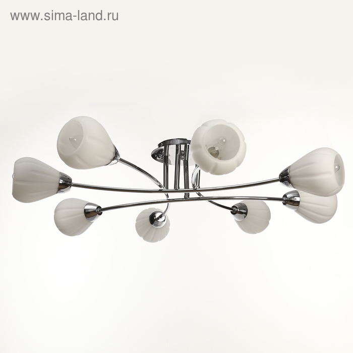 Люстра "Веллингтон" 8x60Вт E14 хром 70x70x22см.