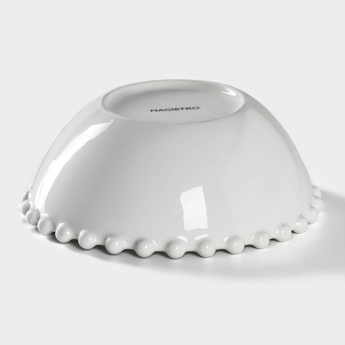 Салатник фарфоровый Magistro «Лакомка», 450 мл, d=15 см, цвет белый Салатник фарфоровый Magistro «Лакомка», 450 мл, d=15 см, цвет белый