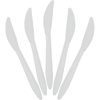 Нож одноразовый 163 мм, бел.,кукурузный крахмал, 50 шт/уп GREEN MYSTERY